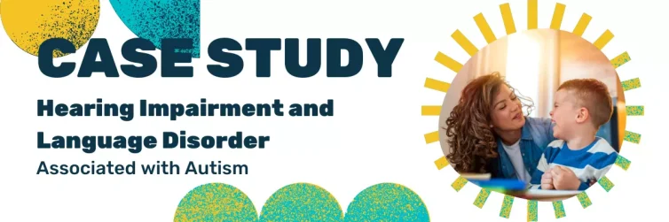 Language Disorder Case Study. Woman providing speech intervention for young boy